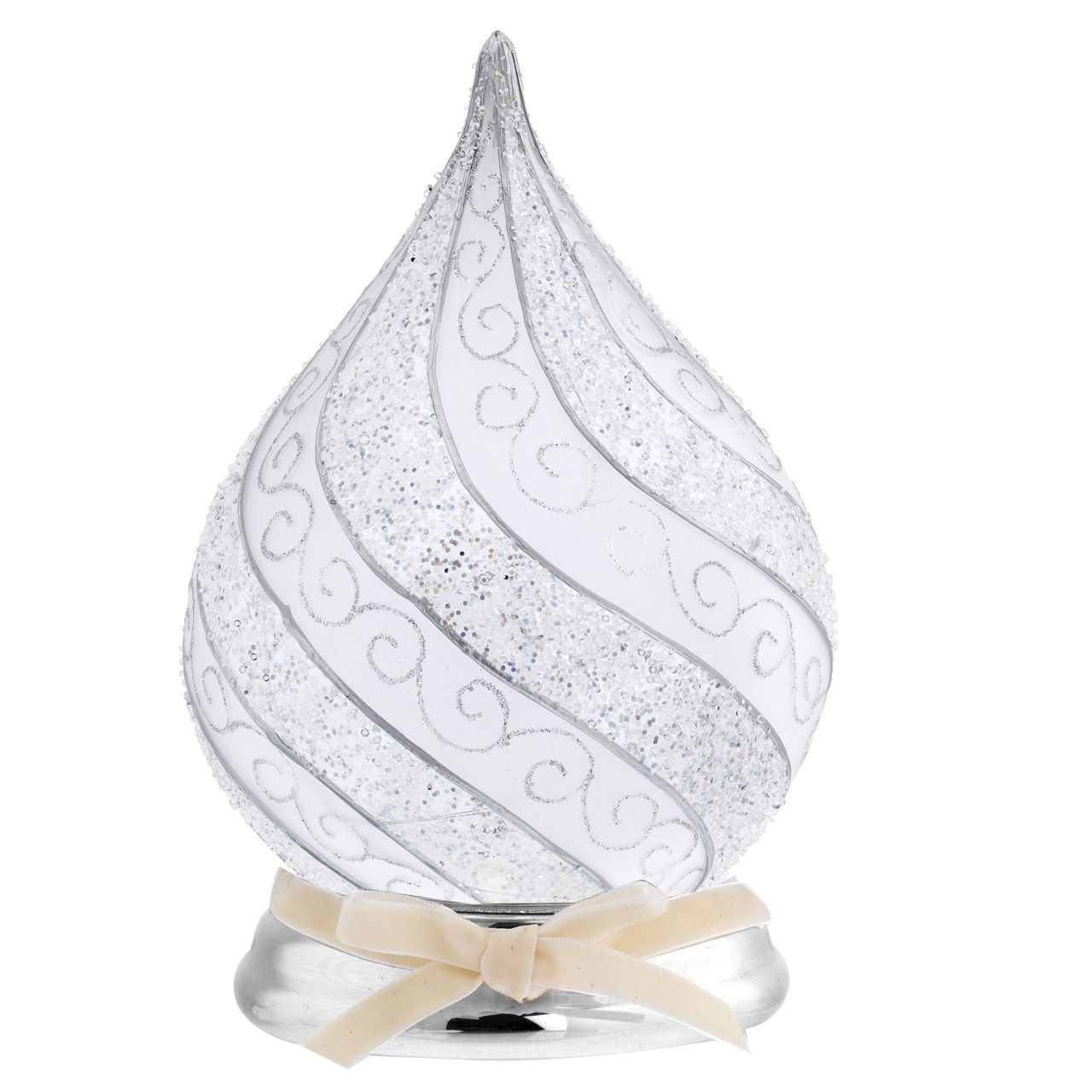 GOCCIA ONDE GLITTERATE H. 16 CON BASE ARGENTO